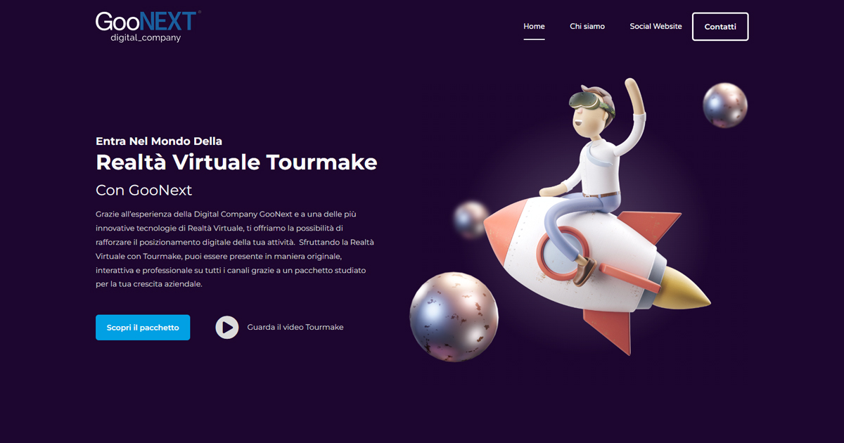 Entra nel mondo della realtà virtuale Tourmake